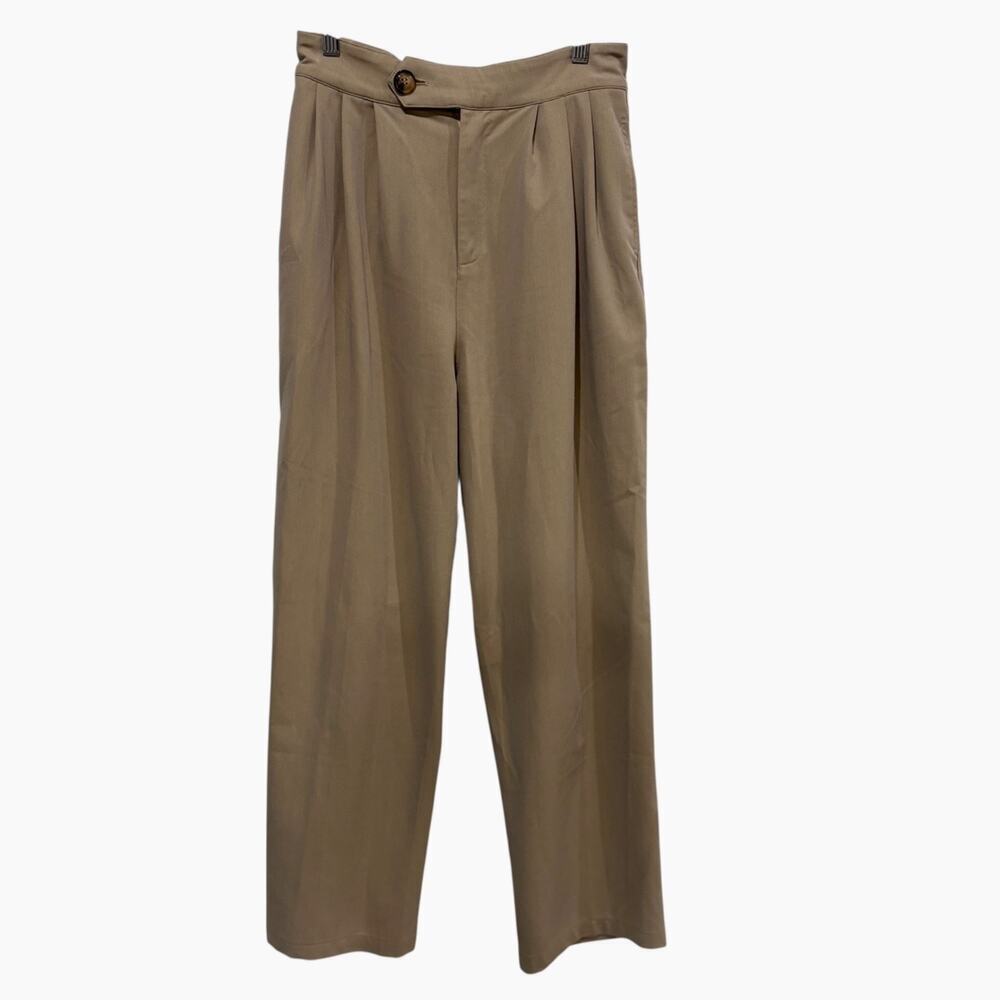 Sisterhood Pleated Trousers Pants Women's Medium Tan Minimalist